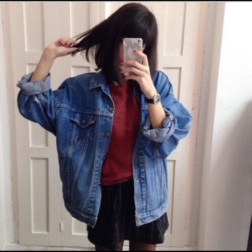 Oversized denim jacket - Picture 6 of 7